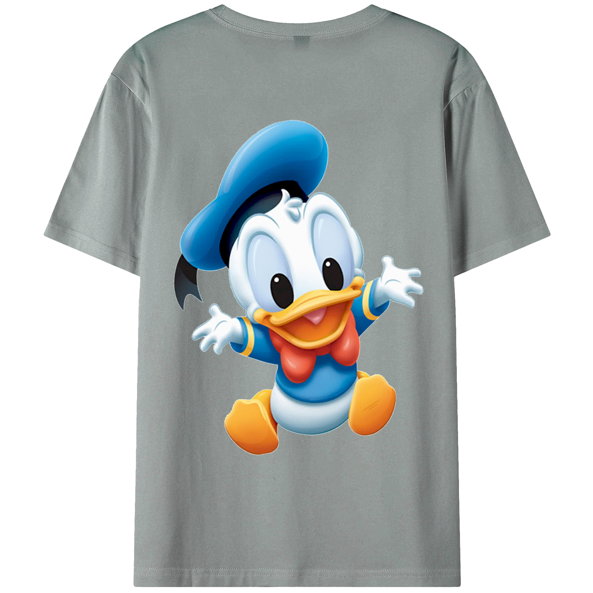 ミッキーマウス Mickey Mouse 綿100％ メンズ半袖Tシャツ（バックプリント） 通気性
